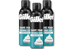 BEAUTY MIX Classic Sensitive Skin Shaving Foam, 200ml – Pack of 3 for Gentle and Effective Shaving with Soothing Formula to Prevent Irritation and Ensure a Smooth, Comfortable Shave Every Time