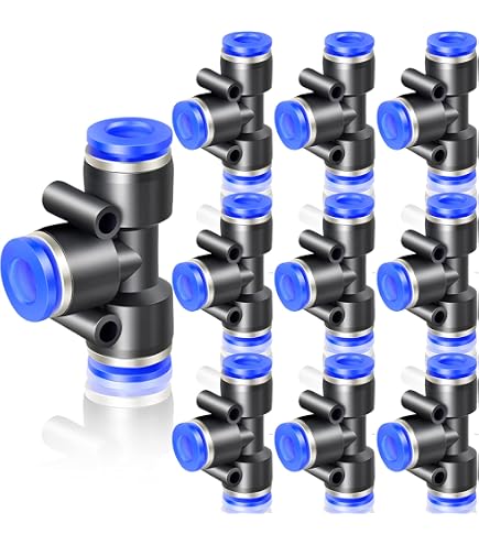 Raccordo Unione Dritta Per Tubo Aria 3/8 OD &ndash; 10 Pezzi Push To Connect