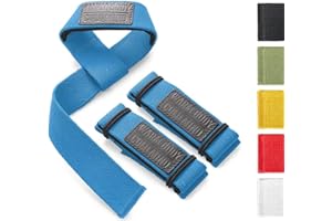 WARM BODY COLD MIND Lasso Podnoszenie Pasków na Nadgarstek do Podnoszenia Ciężarów - Lifting Wrist Straps with Neopren for Weightlifting, Crossfit, Deadlift, Wytrzymałe Bawełniane Opaski na Nadgarstek