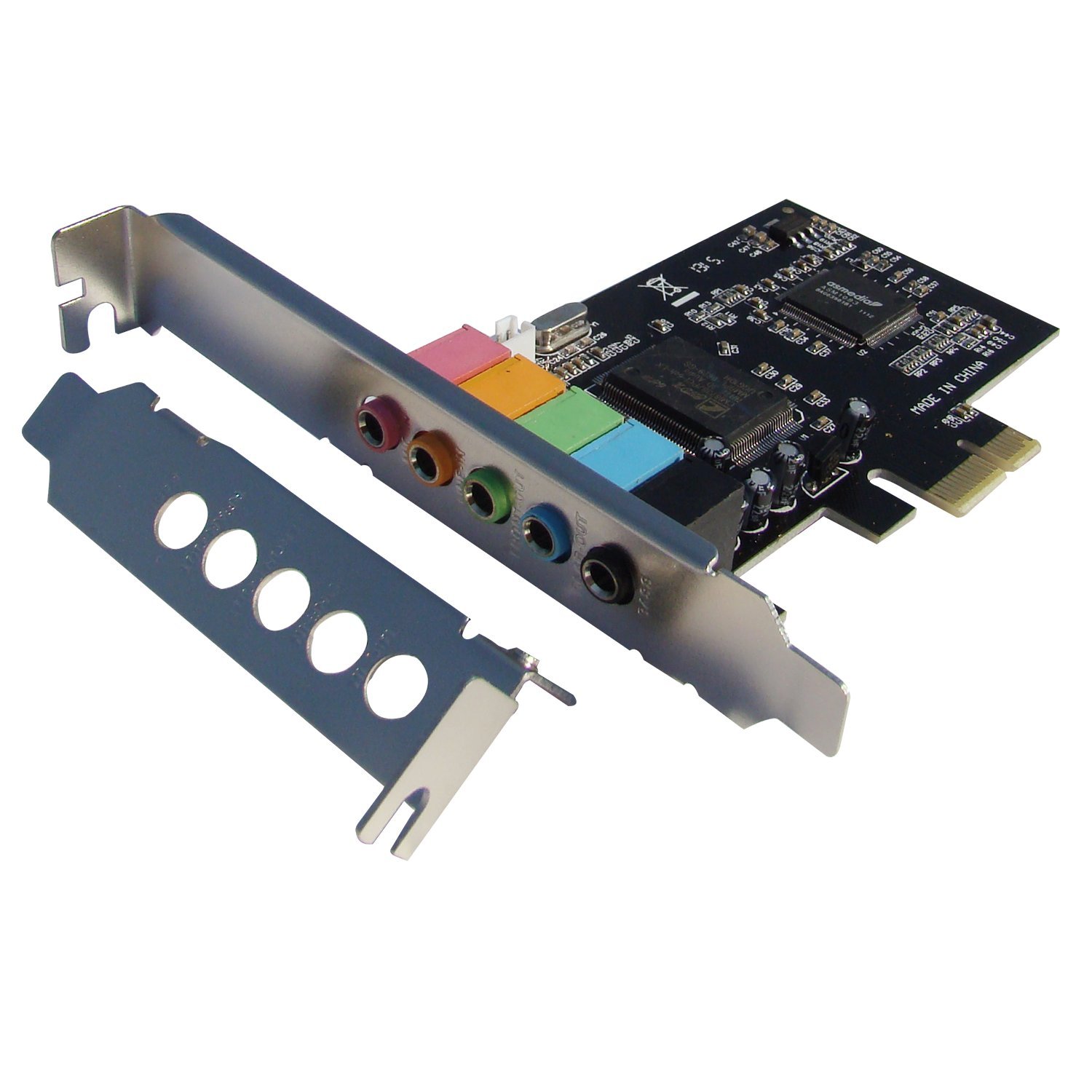 EiRA PCI-E to Sound Card (5.1 Channel) with 3.5 mm Stereo line-in/Out Jack (Compatible with x1/x4/x8/x16 Slots) ER-1010