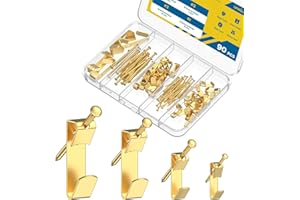Uniclife Kit de Suspension pour Tableaux 90 Pièces, 4,5 kg, 13 kg, 22 kg, 45 kg Porte-Images Renforcés pour Cloisons Sèches et Bois, Crochets de Suspension pour Tableaux, Crochets pour Cadres