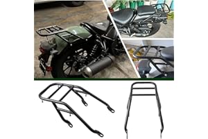 TAZGANTAX Motorcycle Rear Luggage Carrier, Black Steel Rear Luggage Carrier Rack Holder Shelf Compatible with Ho-nda CMX Rebel 300/500 2017 2018 2019 2020 2021 2022