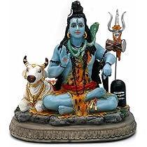 Hindou Dieu Lord Shiv Famille Rare Laiton Statue Modèle Pour Maison