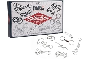 Professor Puzzle - Perplex Set DE 10 Casse-Têtes en Métal - Niveaux De Difficulté Variés - Format Compact