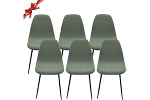 Jaotto Housse de Chaise Scandinave Lot de 6, Housse de Chaise de Salle à Manger Scandinaves Extensible,Jacquard Diagonal Couverture de Chaise Élastique Universel pour Décoration de Maison,Turquoise