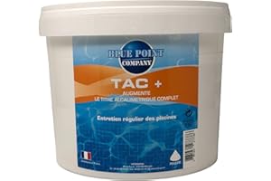 BLUE POINT COMPANY TAC + Piscine - Correcteur TAC alcalinité Piscine/Stabilise Le pH et Maintient l'eau en Parfait État – Produit Conditionné en France/Seau de 5 Kg