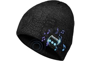 VICTOPER Gifts for Men, Bluetooth Beanie Hat with Light 2022 Upgraded V5.0 Bluetooth Hat with Torch Built in for Winter Running Wireless Music Beanie USB Rechargeable Gifts Stocking Fillers for Men