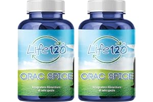 Life 120 - Orac Spice - Integratore combinato di spezie – Curcuma, Pepe, Cannella, Chiodi di garofano, azione Antiossidante, Zenzero, Origano, Regolarità Transito Intestinale – 2 conf da 240 compresse