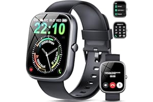 QCOQ Smartwatch Uomo Donna, 1.91" Orologio Smartwatch con Effettua/Risposta Chiamate, 110+ Sportive Smart Watch con Sonno/Cardiofrequenzimetro/Contapassi, Impermeabile IP68, Fitness Tracker per Android iOS