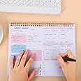 Accuprints Weekly Planner Notepad with 52 Undated Sheets（8.5"×11"）- Weekly Desk Planner Pad with Spiral Binding for Women & Man, Office (Multicolor Planner)
