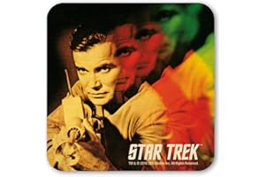 Logoshirt® Star Trek I Captain Kirk I Broń laserowa I Podkładka I Podstawka I Napoje I Z korkowym spodem I 10x10cm I Trwały nadruk I Licencjonowany oryginalny design