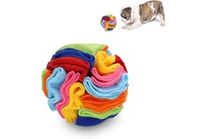 TOPWAYS Snuffle Ball for Dogs Foraging, 15cm Soft Dog Treat Ball Dispenser Puzzle Toys, Educational Foraging Toy Slow Feeder Pet Snuffle Ball for Small Puppy Size Dogs (7 colours)