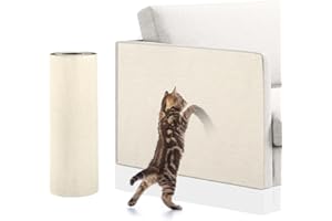 Adiwo Mata do drapania dla kota, samoprzylepny drapak wspinaczkowy, odporny na zarysowania, ochraniacz na meble, podkładka przycinana, dywan na sofę, ściany (złamany biały, 40 x 200 cm)