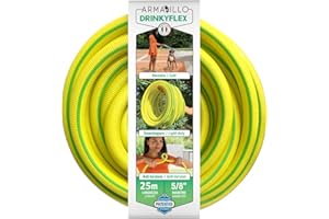 Idroeasy Armadillo Drinky Flex 25 Metri, Tubo da Giardino Super Leggero Antitorsione, Canna Irrigazione Atossica, Alta Portata Acqua, Made in Italy