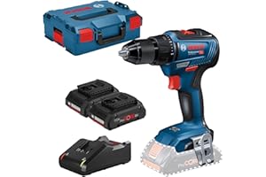 Bosch Professional 18V System Trapano-avvitatore a batteria GSR 18V-55 (incl. 2 batterie da 4,0 Ah ProCORE, caricabatteria GAL 18V-40, in L-BOXX)