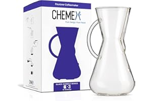 Chemex Pour-Over Glass Coffeemaker - Glass Handle Series - 3-Cup - Exclusive Packaging