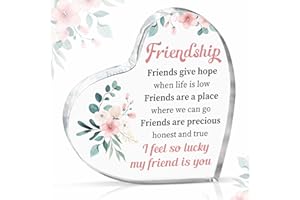 ELEQUAINT Friend Gifts for Women, Friendship Gifts for Women, Friend Birthday Gifts Acrylic Plaque Keepsake, Work Bestie Gifts for Women, Beautiful Desk Decor Gifts for Female Friend BFF Sister Colleague