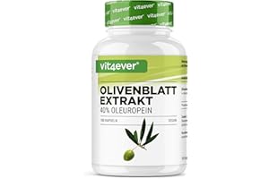 ‎VIT4EVER vit4ever Olivenblatt Extrakt - 180 Kapseln mit je 750 mg - 40% Oleuropein entspricht 300 mg - Hochdosiert - Vegan - Premium Qualität - ohne unnötige Zusätze