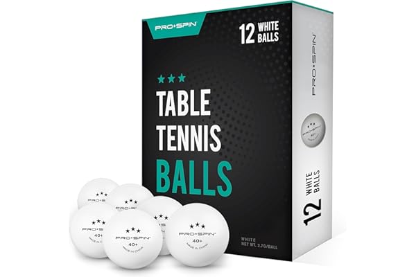 PRO-SPIN Balles de Ping-Pong – 3 étoiles, approuvées ITTF | Balles en ABS 40+ de Haute qualité pour Tennis de Table Professionnel, pour Jeu en intérieur et en extérieur