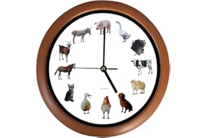 Wanduhr Bauernhof mit Tierstimmen: Wanduhr Bauernhof, toll für jedes Kinderzimmer