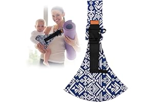 TNOMSNO Portable Echarpe de Portage Bebe, Porte Bebe Physiologique, Portage Bebe Porte Bebe, Porte-Bébé dès la Naissance pour Bébé de 0 à 36 Mois, Bambin Jusqu'à 15kg (BLUE)
