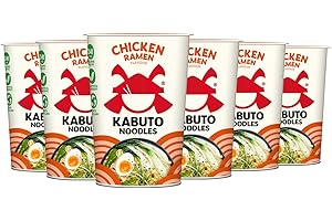 Kabuto Noodles Chicken Ramen 6 x 65g Premium Instant Ramen Noodles Authentic Asian Flavour Quick & Easy Meal Solution Gourmet Instant Noodles B-Corp