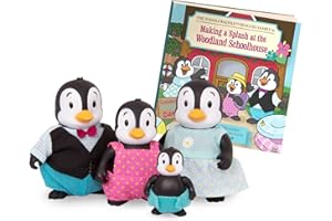 Li'l Woodzeez – Adorable Animal Figurine Playset with Miniature Cottage & Schoolhouse, Includes Furniture & Storybook, Encourages Imaginative Play, Collectible Toys for Children 3+ Years