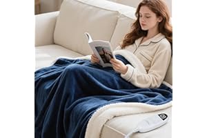 Olycism Manta Termica Electrica 130 * 180cm Manta Termica 9 Niveles De Calor y Temporizador De Apagado Automático De 10 Velocidades y Pantalla Led Mantas Electricas