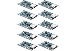 DOZYLIVE 10 Pezzi TC4056 Charger Modulo USB-C 5V 1A Caricabatterie Module Circuito Protezione con Funzioni di Protezione Doppia Type-C Ingresso per Batterie Li-ion 18650