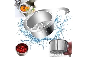 SHSMPXOY Stainless Steel Swan Sink Strainer Basket Drain Basket for Kitchen Sink Cesta Coladora de Fregadero de Cisne de Acero Inoxidable Cesta de Filtro para Fregadero Colgante Waste Filter (1 PCS)