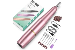 PALATALA Electric Nail File, Professional Nail Drill Machine 20000RPM Adjustable Speed Manicure Pedicure Set, Low Vibration E File Electric Nail Drill for Gel Acrylic Nails for Beginner Girl Women Mum
