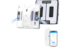 Robot limpiacristales Smartbot Hobot-S6 Pro. Sistema doble de mopa motorizada que frota y doble pulbverización automática