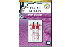 ORGAN / SEWING SUPPLIES DIRECT Organ Sewing Machine Twin Needles STRETCH 75 / 2.5 FITS Brother, Singer.