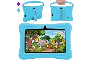 Veidoo Android Kids Tablet, 7 inch IPS Screen, 2GB RAM 32GB ROM, Safety Eye Protection, Education, Tablet for Toddle with WiFi, Games, Parental Control APP (Blue)