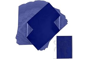 HONGOEN 50 Stück Pauspapier,Kohlepapier zum Nachzeichnen von Graphit,Blatt Pauspapier A4 Abpauspapier Kohlepapier,Transferpapieren,Blaupapier Zum Durchschreiben A4,Durchschlagpapier,für Papier Tattoo Holz