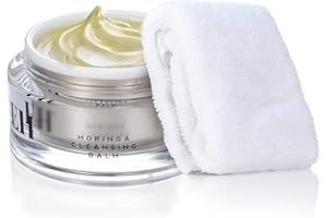 Emma Hardie 100ml Moringa Cleansing Balm with Cleansing Cloth Set, No-Rinse Formula Removes Face & Eye Make Up, Moisturizes & Hydrates the Skin, Natural & Cruelty Free, For All Skin Types