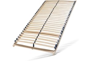 Sleepneo Stabiler Lattenrost 140x200, Lattenrahmen aus Buche, 28 Latten, 7 Komfortzone, Federholzrahmen Made in Germany, Lattenrost starr, Lattenrahmen 140x200 hohe Traglast bis 150Kg