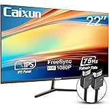 Caixun Monitor 22 pollici FHD Pannello IPS, FreeSync, HDMI, VGA, Schermo PC per la cura degli occhi con ampio angolo di visio