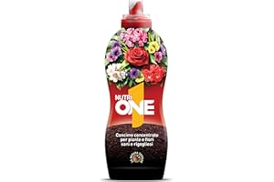 Nutri 1 One - Abono líquido concentrado para plantas y flores sanas y rebeldes. Con extractos de origen vegetal y microelementos, 1 litro
