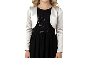 BlackButterfly Enfants Satin Manche Longue Boléro Filles