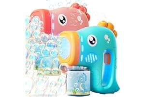 MICQUTR 2 máquinas de Burbujas de jabón, Pistola de Burbujas automática 10000+Burbujas/Minuto, Pistola de Burbujas de Juguete y Regalo para niños/cumpleaños/Fiesta