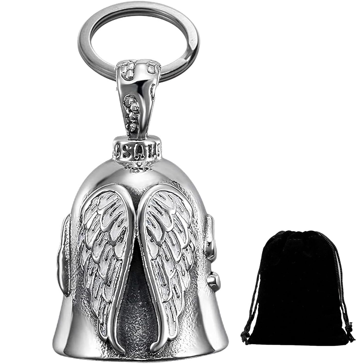 HEYOMI Campanella Moto Guardian Bell Originale, Campanellino Motociclisti, Portachiavi Moto Portafortuna, Angelo Custode Con Anello Appeso Per Auto Elettriche, Biciclette Ecc.
