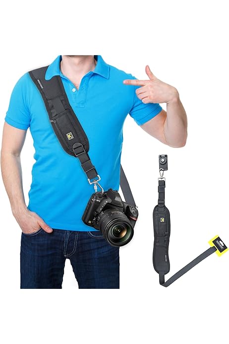Imbraco Fotocamera Usa Gear Kit Cinghia Per Fotocamera DSLR USA Gear, Con Cuscinetti Comfort E Sgancio Rapido, Compatibile Canon, Nikon, Sony Cinghia Sgancio Rapido Fotocamera - Foto 12