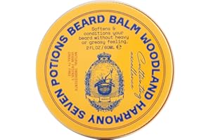 Seven Potions Balsamo da Barba - Olio da Barba per Donare Sollievo alla Pelle del Viso - Zero Prurito - Naturale, Biologico e Cruelty Free - Woodland Harmony (60ml)