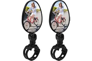 Jinlaili 2 Bicycle Rearview Mirror, Adjustable Bike Handlebar Mirror, HD Rearview Bicycle Mirrors, Cycling Rear View Mirror,Scooter Wing Mirror, Bicycle Accessories for All Bike, Electric Motorcycle