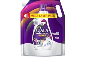 Ujala Front Load Liquid Detergent Mega Saver 4L Refill Pack Designed For Tough Dirt Removal Superior Colour Care with Refreshing Fragrance Ideal for Bucket Wash and Front Load Washing Machines