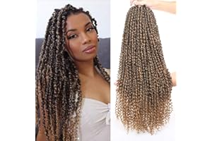 Xtrend 22 pouces 8Packs Pré-torsion Passion Twist Crochet Tresses Cheveux Vague D'eau Pré-torsion Passion Twist Cheveux Synthétique Tressage Extensions 12 Brins/Pack pour les Femmes Noires T27#