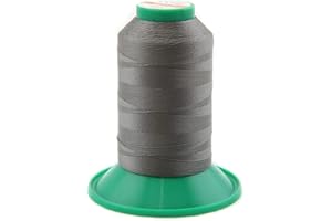 NTS Nähtechnik 1000m Nähgarn, Ledergarn 60, Farbauswahl, Filament Garn für Leder (Grau)