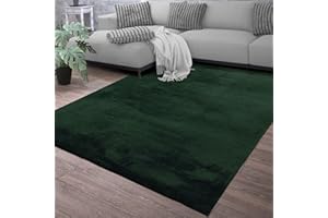 ‎TT HOME TT Home Teppich Wohnzimmer Kurzflor Einfarbig Modernes Design Waschbar, Farbe: Dunkelgrün Petrol, Größe:200x280 cm