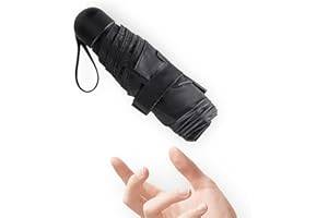 ‎CHAKIPEE Chakipee Mini Klein Regenschirm Taschenschirm Mit 6 Rippen, 260T Stoff & Aluminium Schirmständer, Regenschirm kompakt Faltbar Leicht Im Freien UV Schutz Regenschirme